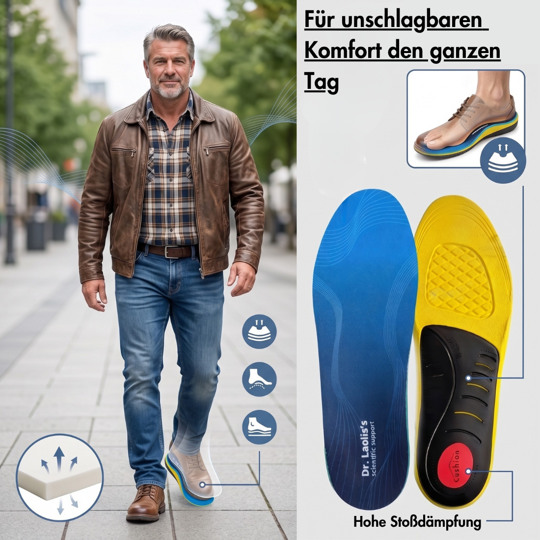MAXFLEX – Insoles for large and heavy men (90kg+)