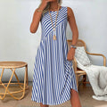 Emeely - Ärmelloses Freizeitkleid Mit Streifenmuster