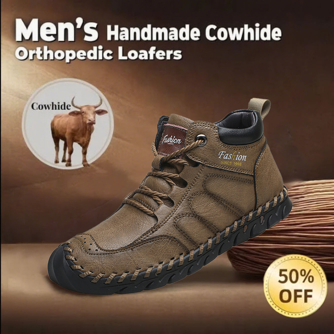 🔥Last day 60% off 🔥Men's ⚡ anti-collision and anti-slip orthopedic shoes to relieve foot pain