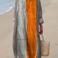 Women's Maxi Dress Casual Dress Floral Abstract  Dress Elegant Beach Loose Fit