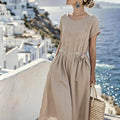 Women'S Casual Solid Color  Dress