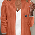 Women'S Autumn And Winter Long-Sleeved Zipper Knitted Cardigan
