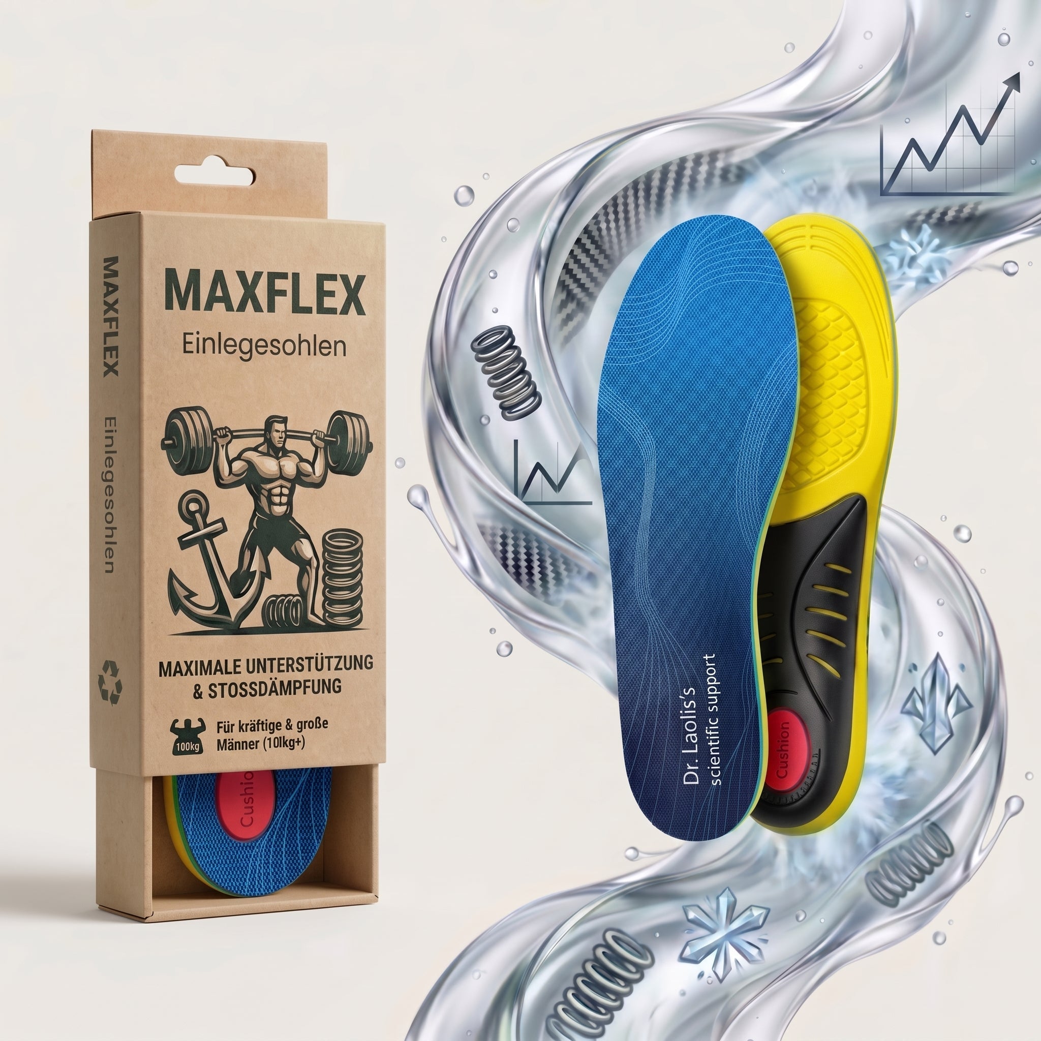 MAXFLEX – Insoles for large and heavy men (90kg+)