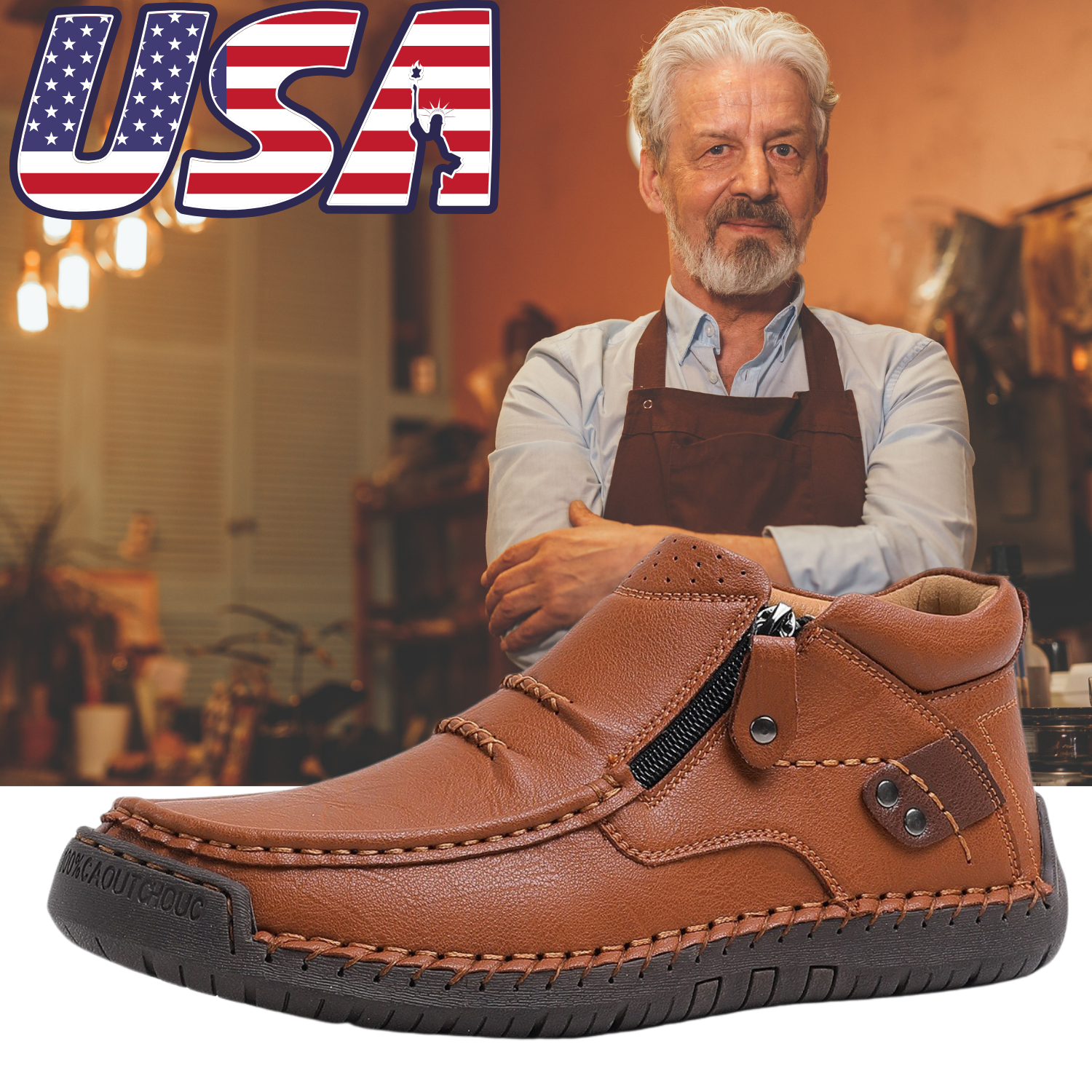 ⏰Limited Time Sale 70% OFF-Men’s   Premium Leather Slip