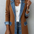 Clearance Sale! 🔥 Women's elegant slim-fit denim patchwork jacket