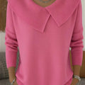 💥 Winter Best-selling  - ❄️ Stylish retro 80s style sweater with a fold-over collar, creating a slimming effect