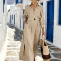 Women'S Casual Solid Color  Dress