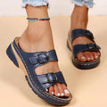 🔥LAST DAY 50% OFF-Breathable Orthopedic Adjustable Ladies Leather Sandals