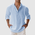 Men's  Cotton Linen Casual Long Sleeve Shirt