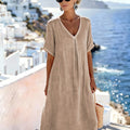 Women'S Casual Solid Color  Dress