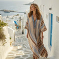 Women'S Loose Contrast Striped Dress