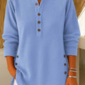 Women's Solid Color Crew Neck Long Sleeve Casual Loose Knit Pullover