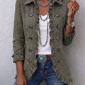 🤲LAST DAY SAVE 70% ⏰Boho-chic Floral Embroidered Utility Ruffled Trim Jacket