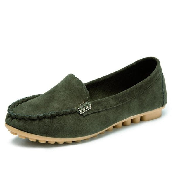 🔥Hot Sale🔥Round-Toe Flats,Breathable Orthopedic Slip On Walking Shoes